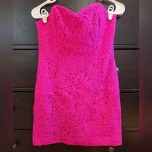 Lilly Pulitzer Floral Lace Strapless Dress